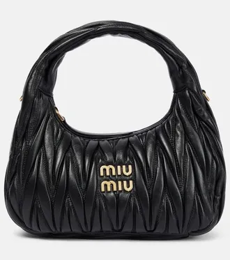 Miu Miu shops Henkeltasche schwarz Steppmuster Elegant