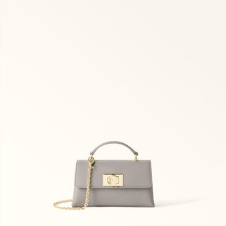 Furla 1927 Borsa Mini M Stone Gray Grigio Pelle Stampata Donna