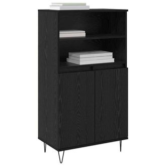 Berkfield Home Highboard with Shelf with Storage with Door Black Engineered wood
