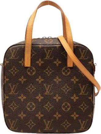 Louis Vuitton Pre-owned Spontini - Dames - Vintage Handtas - Bruin - ONE Size - Leer - Vintage