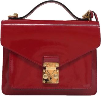 Louis Vuitton Monceau Handbag Vernis Pink Patent_Leather Bag (Pre-Owned)