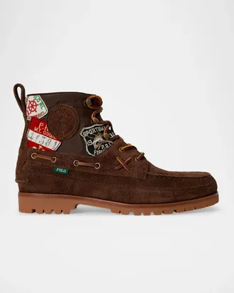 Polo Ralph Lauren Men & apos;s Ranger Mid Suede and Twill Boots