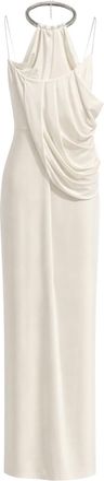 Amen Womens Dress Chalk White Acetate