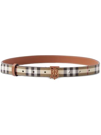Burberry Cintura con placca monogramma TB - Toni neutri