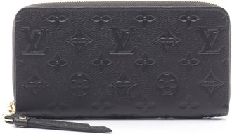 Louis Vuitton Black Leather Long Wallet (Bi-Fold) (Pre-Owned)