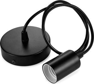 OEM L&aacute;mpara Colgante Con Portal&aacute;mparas Cil&iacute;ndrico Sin Llave Y Placa De Techo, - M&aacute;x. 60w - Juego De 2 - E27