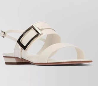 Roger Vivier metal buckle slingback open toe sandals