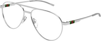 Gucci Optical Frame - Heren - Brillen - Grijs - 56 MM - Accessoires