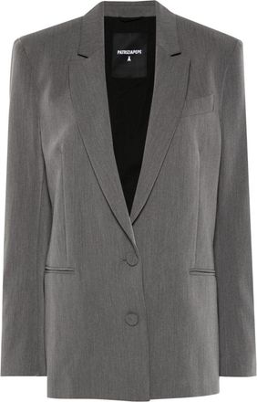Patrizia Pepe Essential blazer - women - Polyester/Viscose/Polyester/Spandex/Elastane - 42 - Grey