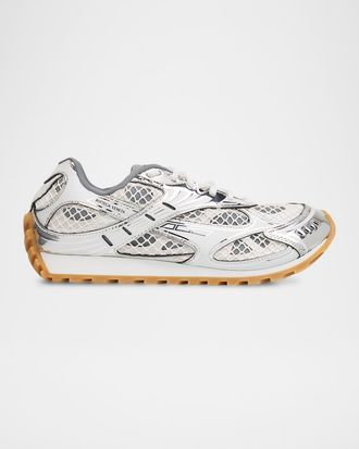 Bottega Veneta Orbit Metallic Net Runner Sneakers