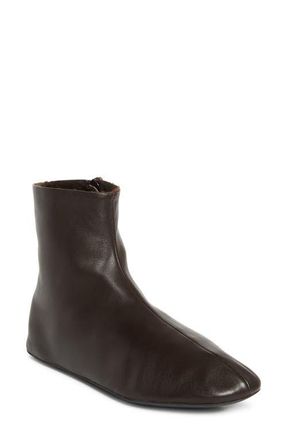 The Row Stella Genuine Shearling Lined Bootie in Black at Nordstrom, Size 10.5Us