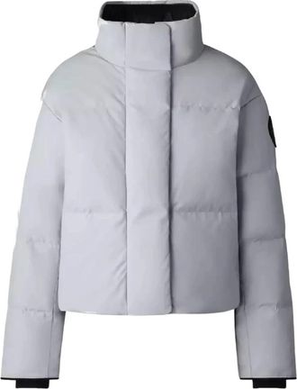 Canada Goose Zilveren Pufferjas Grandview Stijl - Dames - Winterjassen - Grijs - M - Katoen - Jassen