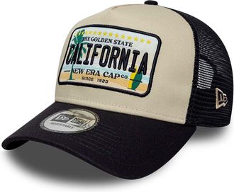 New Era Mens Cap 9forty Licence Plate A-Frame Trucker Navy Hat