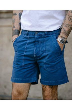 Fortela Rebelt Cotton Pocket Bermuda in Indigo Rinse at Nordstrom, Size 38 Eu