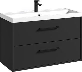 Badplaats Badplaats Mueble De Ba&ntilde;o Florence 01 80 X 40 Cm - Negro Mate - M