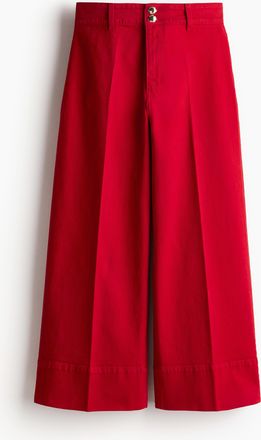 H&M Wide High Cropped Jeans - Red