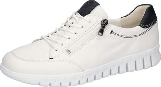 Waldl&auml;ufer Sneaker WALDL&Auml;UFER H-BALDO, Herren, Gr. 11,5 (46,5), bunt (wei&szlig;, dunkelblau), Nappaleder, Schuhe Sneaker, Halbschuh, Freizeitschuh, Schn&uuml;rschuh in Beq