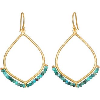 Satya Jewelry Healing Journey Turquoise Lotus Petal Earrings in Blue at Nordstrom