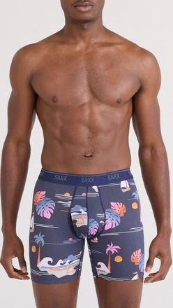 Saxx Quest Quick Dry Mesh Slim Fit Boxer Briefs in Sunny Adventure-Maritime at Nordstrom, Size Xx-Large
