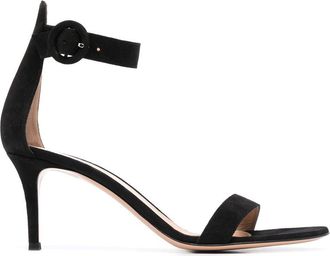 Gianvito Rossi Portofino 70mm suede sandals - women - Suede - 41.5 - Black