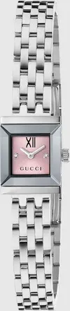 Gucci G-Frame Watch, 14x18mm, Pink, Steel