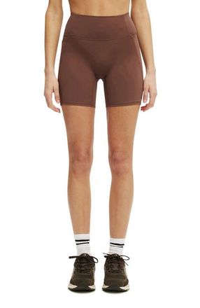 Cotton On Womens Active Ultra Soft Side Pocket Bike Short in Deep Taupe at Nordstrom, Size Xx-Small