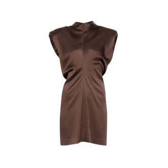 Federica Tosi Dames, Jurken, Bruin, Maat: M