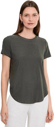 Beyond Yoga Featherweight On The Down Low T-Shirts Womens Clothing Dusty Forest Heather : 2XL, Polyester/Spandex