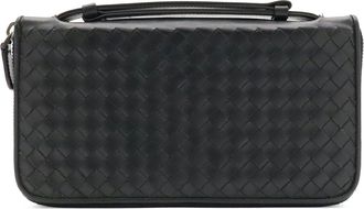 Bottega Veneta Black Leather Long Wallet (Bi-Fold) (Pre-Owned)