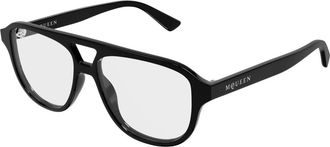 Alexander McQueen Am 0574O Aviator Frame - unisex - Brillen - Zwart - 54 MM - Accessoires