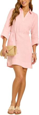 Tommy Bahama Two Palms Linen Shirtdress in Light Salmon at Nordstrom, Size X-Small