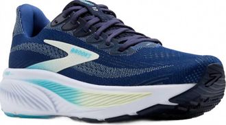 Brooks Womens Ghost 17 Running Shoe In Navy/green/turquoise
