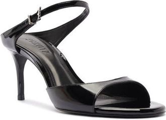 Schutz Lyra Mid Ankle Strap Sandal in Black at Nordstrom, Size 9.5