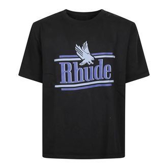 Rhude T-Shirts, male, Black, Size: L Rossa T-Shirt