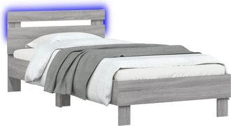 vidaXL Estructura De Cama Sonoma Gris 80 X 200 Cm Madera De Ingenier&iacute;a Vidaxl