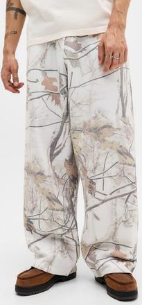 BDG Camo Wide Leg Sweatpants in White at Nordstrom, Size X-Small