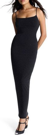 Kenneth Cole Rhinestone Slipdress in Black at Nordstrom, Size X-Small