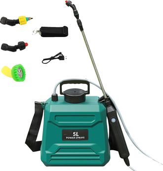 OEM Pulverizador De Jard&iacute;n, Capacidad De 5 Litros, Boquillas Ajustables, Color Verde