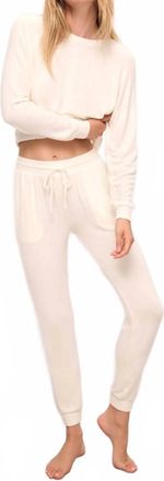 Eberjey Cozy Time Jogger In Ivory