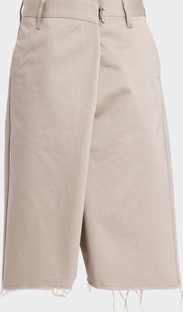 Maison Margiela Cotton Wrap Culotte Shorts