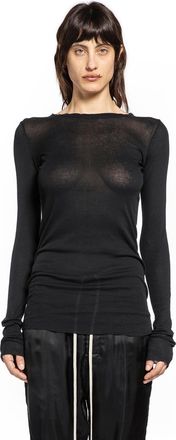 Rick Owens Temple Rib LS Tee In Mini Rib Jersey