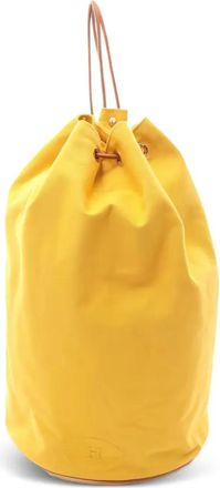 Herm&egrave;s Borsa a spalla GM Poroshon Mimir con coulisse anni 2000 - Giallo