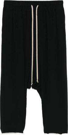 Rick Owens drawstring cropped trousers - women - Acetate/Silk - 44 - Black