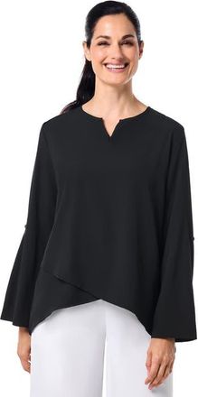 Coolibar Womens Santa Barbara Tunic Top with Roll-Up Sleeves, UPF 50+ Sun Protection in Black at Nordstrom, Size Xx-Large