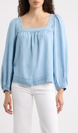 Vineyard Vines Serena Chambray Top in Light Acid Wash at Nordstrom, Size X-Large