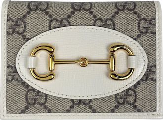 Gucci Beige White Gg Supreme Leather Wallet (Bi-Fold) (Pre-Owned)