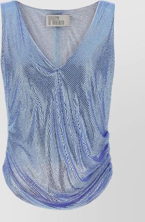 Giuseppe Di Morabito feather-trim mesh top