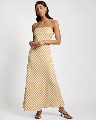 Onia Slip Dress in Ochre/off White at Nordstrom, Size 2
