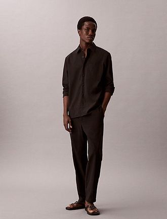 Calvin Klein Klassiek seersucker overhemd