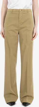 BRIGLIA 1949 Pantaloni palazzo in cotone olio